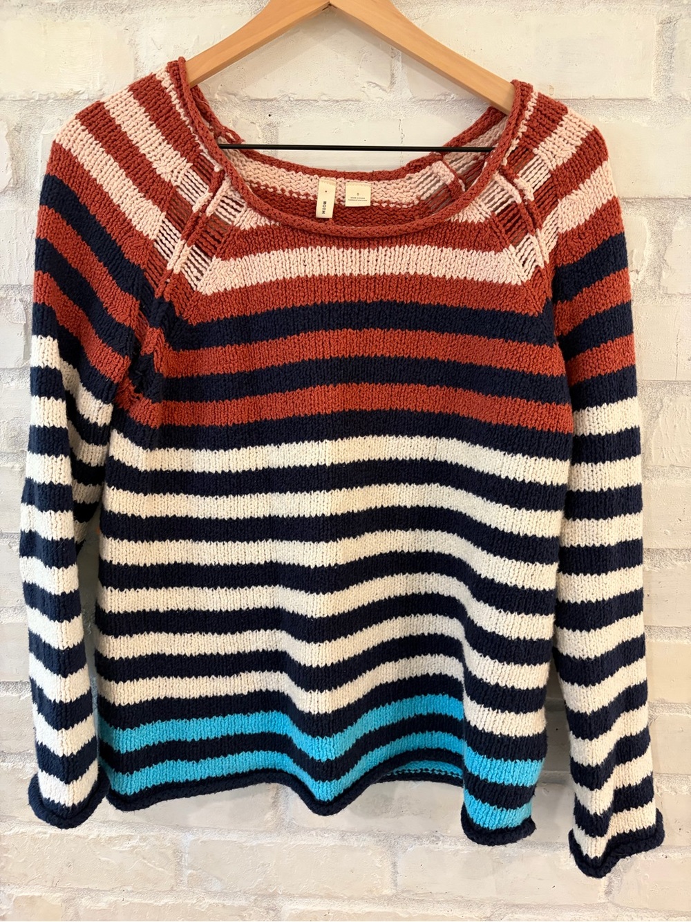 Anthropologie Moth Ame striped cotton sweater